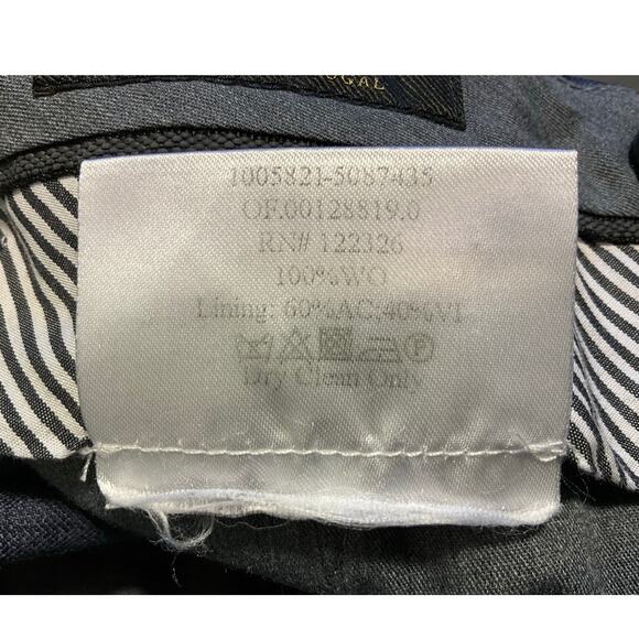 J.Hilburn Men's Adjustable Waist 100% Wool Dress Pants Blue Plaid - Picture 11 of 13